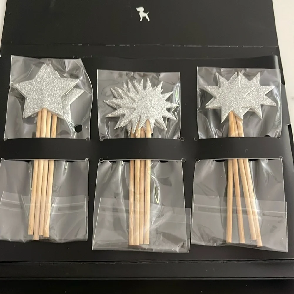 12 star cupcake toppers